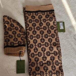 Gucci Tan and Dark Brown Knit Set